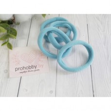 Резинки для волос бесшовный, 4 см, цвет пастельный голубой